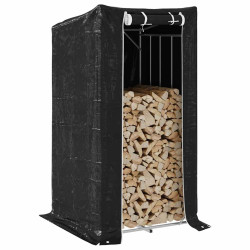 Rack de lenha com tampa de chuva 100x100x200 cm aço galvanizado