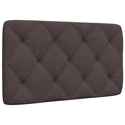 Almofadão de cabeceira 90 cm tecido castanho-escuro