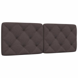 Almofadão de cabeceira 120 cm tecido castanho-escuro