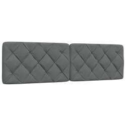Almofadão de cabeceira 180 cm tecido cinzento-escuro