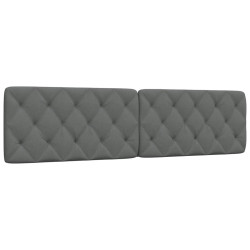 Almofadão de cabeceira 200 cm tecido cinzento-escuro