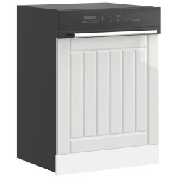 Painel máquina lavar louça derivados madeira branco brilhante
