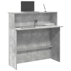 Balcão de recepção 100x50x103,5 cm deriv. madeira cinza cimento