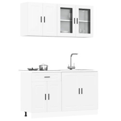 4 Peças armário de cozinha conjunto porto branco