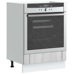 Armário forno lucca derivados de madeira cinzento sonoma
