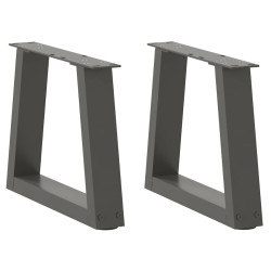 Pés para mesa de centro em v, 2 peças, antracite, 30x(30-31,3) cm, aço