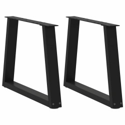 Pés para mesa de centro em v 2 peças preto 50x(42-43,3) cm aço