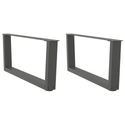 Pés para mesa de centro em v, 2 peças, antracite, 70x(30-31,3) cm, aço
