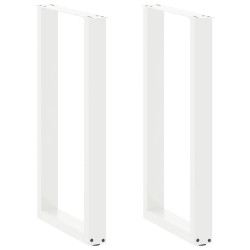Pés de mesa de bar em forma de u 2 peças branco 40x(90-91) cm aço