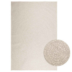Tapete zizur creme 160x230cm aspeto de juta interior e exterior