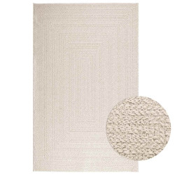 Tapete zizur creme 160x230cm aspeto de juta interior e exterior