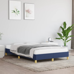 Estrutura de cama sem colchão 120x190 cm tecido azul