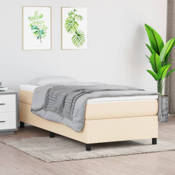 Estrutura de cama com molas 80x200 cm creme