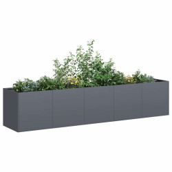 Vaso antracite 200x40x40 cm aço laminado a frio