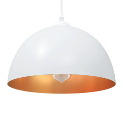 Candeeiros suspensos 2 pcs altura ajustável e27 branco ø 30 cm