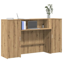 Balcão de recepção 180x50x103,5 cm madeira carvalho artisiano