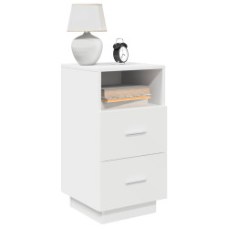 Mesas de cabeceira 2 pcs com 2 gavetas 36x36x68 cm branco