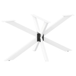 Pé de mesa de jantar em formato de aranha, branco, 120x68x(72-73) cm, aço