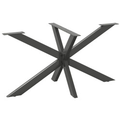 Pé de mesa de jantar em formato de aranha, antracite, 150x78x(72-73) cm, aço
