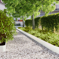 Orlas de relva 30 pcs branco 20x103 cm aço laminado a frio
