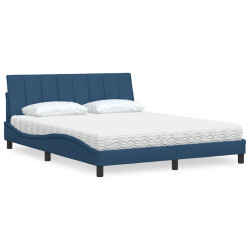 Cama com colchão hanko 160x200 cm tecido azul