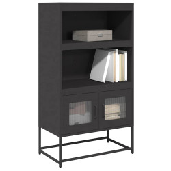 Aparador alto 68x39x123 cm aço preto