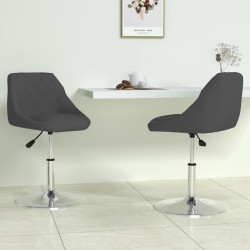 Cadeiras de jantar giratórias 2 pcs veludo preto