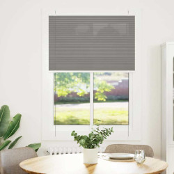 Antracite plissada cega 100x100 cm largura tecido 99,4 cm