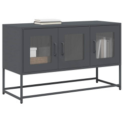 Móvel de TV 100,5x39x60,5 cm aço laminado a frio antracite