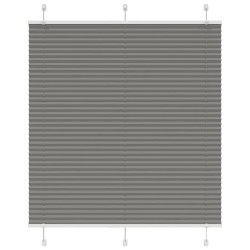 Antracite plissada cega 120x150 cm largura tecido 119,4 cm