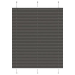 Preto plissada cega 110x150 cm largura tecido 109,4cm poliéster