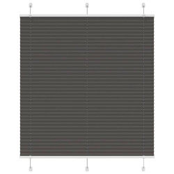 Preto plissada cega 120x150 cm largura tecido 119,4cm poliéster