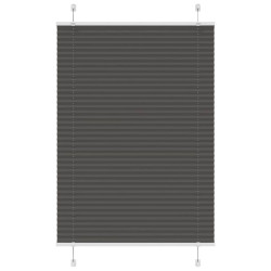 Preto plissada cega 90x100 cm largura tecido 89,4 cm poliéster