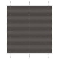 Preto plissada cega 120x100 cm largura tecido 119,4cm poliéster