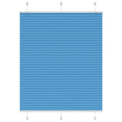 Azul plissada cega 110x100 cm largura tecido 109,4cm poliéster