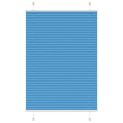 Azul plissada cega 85x150 cm largura tecido 84,4 cm poliéster