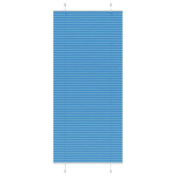 Azul plissada cega 85x200 cm largura tecido 84,4 cm poliéster