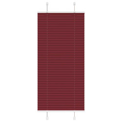Plissado cego bordéus vermelho 60x100 cm largura tecido 59,4 cm