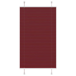 Plissado cego bordéus vermelho 70x100 cm largura tecido 69,4 cm