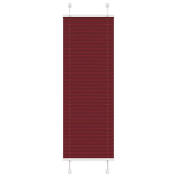 Plissado cego bordéus vermelho 45x100 cm largura tecido 44,4 cm