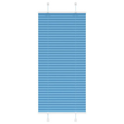 Plissado cego azul 65x150 cm largura tecido 64,4 cm poliéster