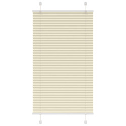 Creme plissada cega 75x100 cm largura tecido 74,4 cm poliéster