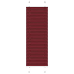 Plissado cego bordéus vermelho 45x150 cm largura tecido