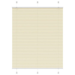 Creme plissada cega 105x150 cm largura tecido 104,4cm poliéster