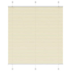 Plissado cego creme 120x100cm largura tecido 119,4 cm poliéster