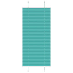 Gasolina verde plissada cega 60x150 cm largura tecido 59,4 cm