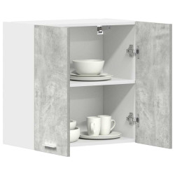 Armário de parede da cozinha concreto cinza 60x31x60 cm