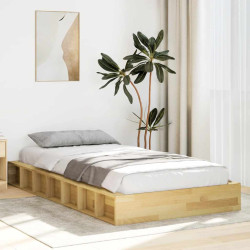 Estrutura de cama sem colchão 90x200 cm carvalho de madeira