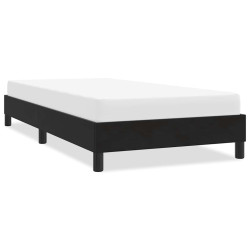 Estrutura de cama sem colchão 90x210 cm veludo preto