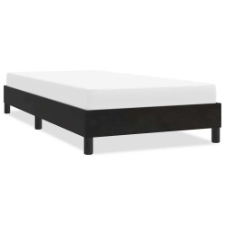 Estrutura de cama sem colchão 100x210 cm veludo preto